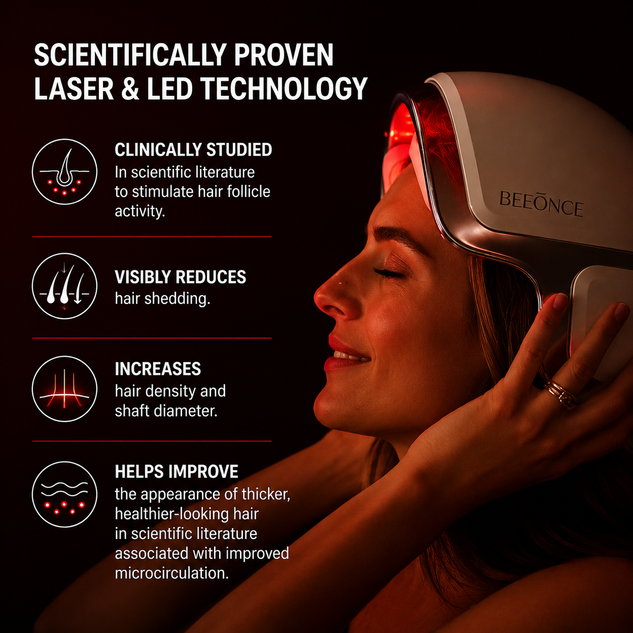 Beeonce™ Professional Laser & LED Hair Growth Helmet